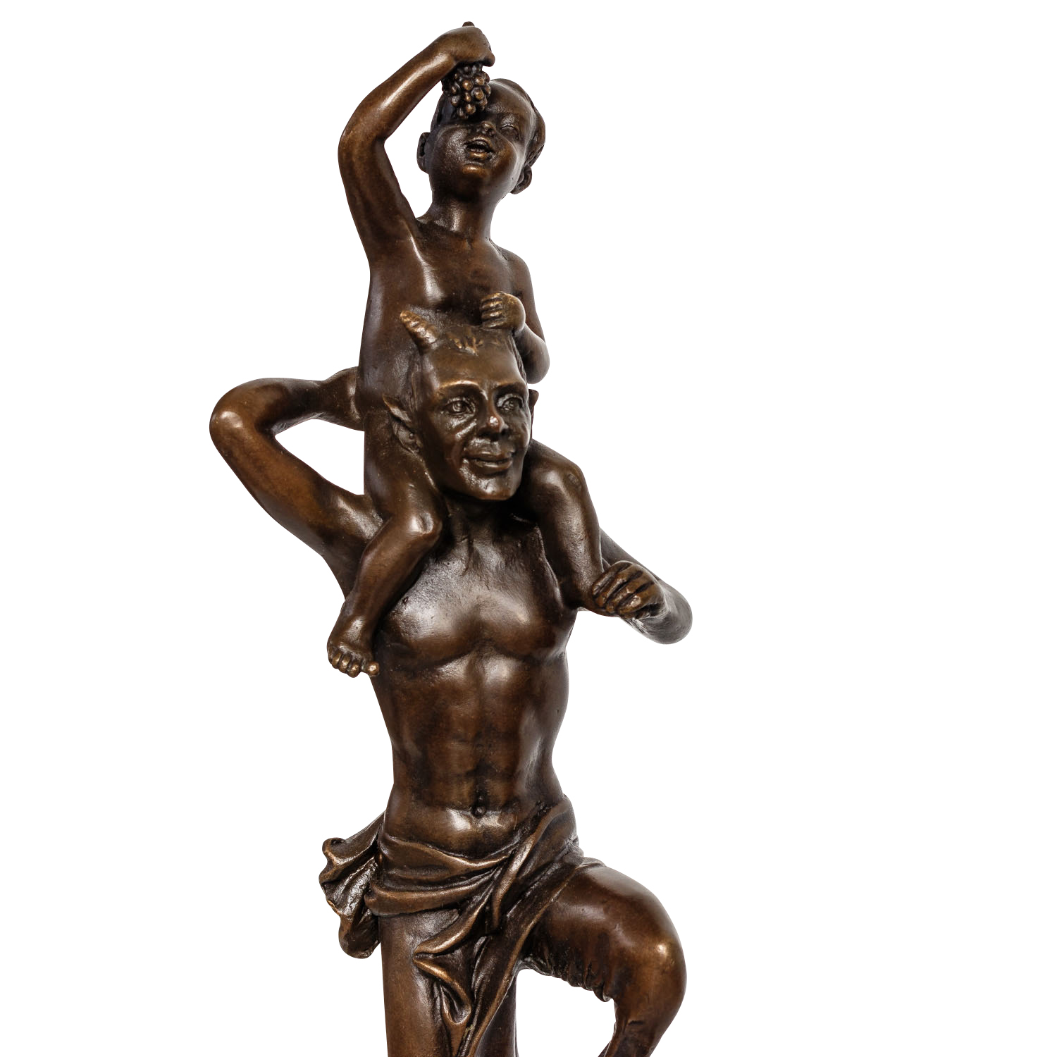 Bronzeskulptur kleiner Bacchus Wein Faun im Antik-Stil Bronze Figur Statue 31cmBronzeskulptur kleiner Bacchus Wein Faun im Antik-Stil Bronze Figur Statue 31cm