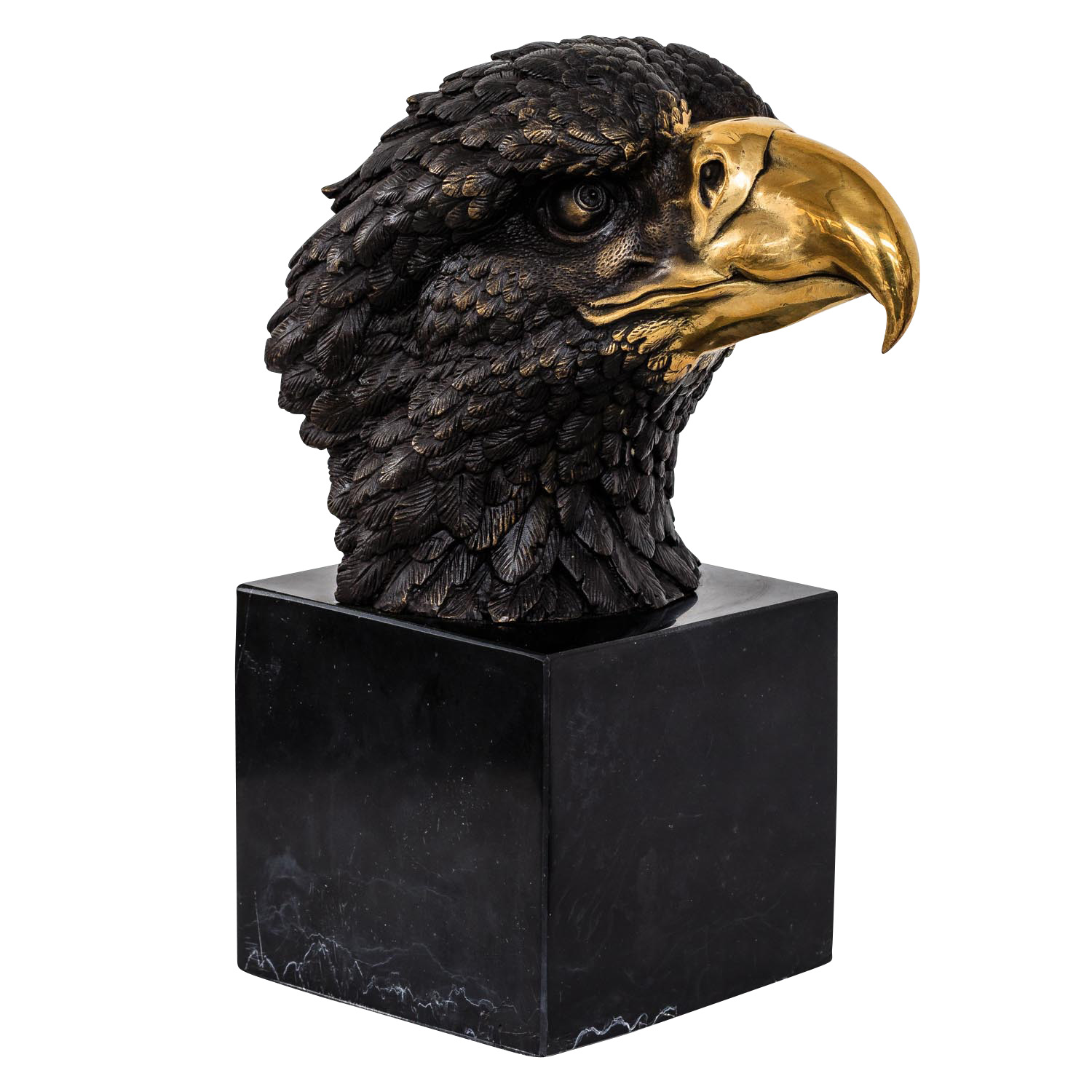 Bronzeskulptur Adler Büste Bronze Figur Statue im Antik-Stil 23cm