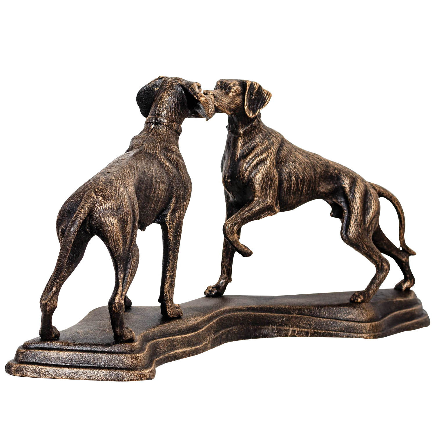 Eisenfigur Hund Jagdhund Figur Skulptur Eisen Antik-Stil - 49cm